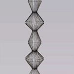 Торшер светодиодный с плетеным металлическим каркасом Metal Interweaving варинант исполнения - 2 | Loft Concept в Твери