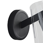 Бра конусообразной формы из прозрачного акрила и черной стали Glass Cylinder Black варинант исполнения - 3 | Loft Concept в Твери