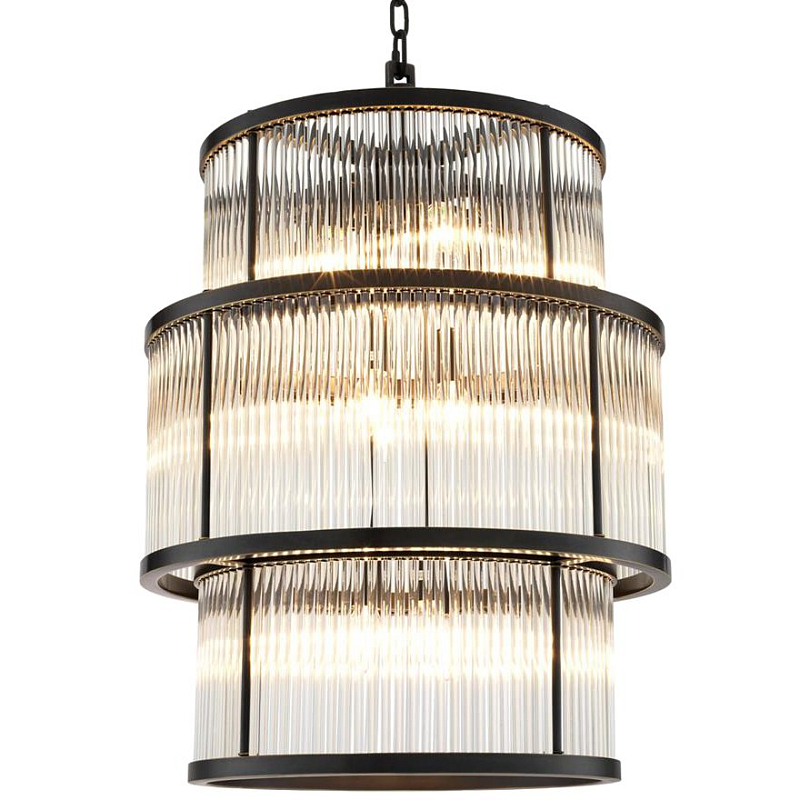 Люстра Chandelier Palmera Bronze Темная бронза Прозрачное Стекло Люстра Chandelier Palmera Bronze Темная бронза Прозрачное Стекло в Твери | Loft Concept