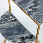 Кофейный столик с подстольем из металла Halves варинант исполнения - 3 | Loft Concept в Твери