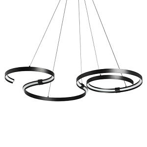 Люстра подвесная светодиодная в виде волнообразной ленты Ribbon Vortex