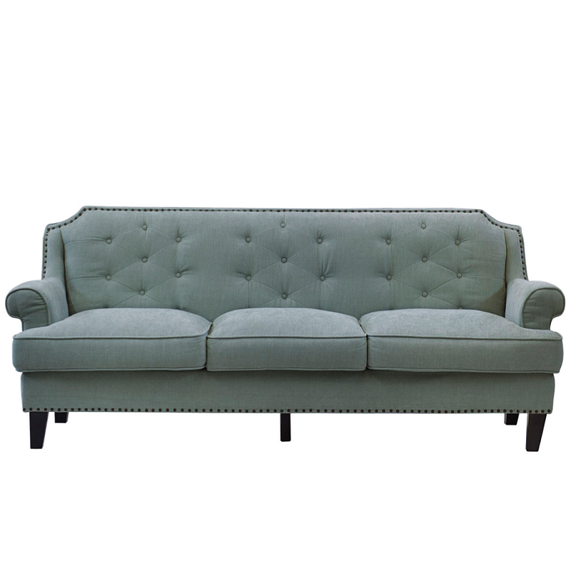 Диван бирюзовый трехместный Button Бирюзовый в Твери | Loft Concept 