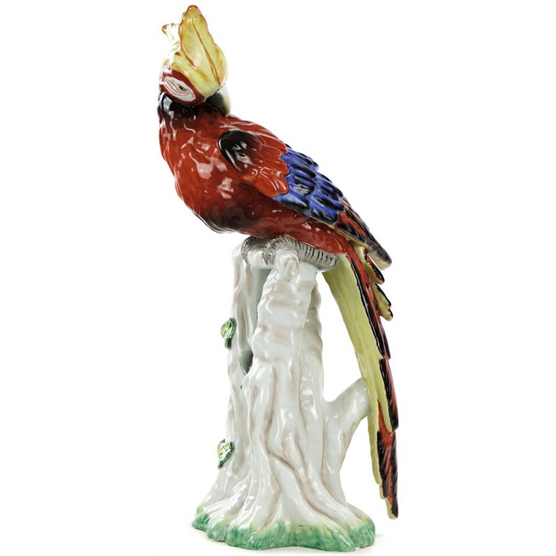 Статуэтка Porcelain Red Parrot Белый Красный Статуэтка Porcelain Red Parrot Белый Красный в Твери | Loft Concept