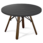 Стол журнальный c круглой столешницей на четырех коричневых ножках Charm Coffee Table варинант исполнения - 1 | Loft Concept в Твери