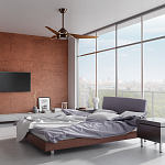 Потолочный вентилятор с тремя угловатыми лопастями Kichler варинант исполнения - 5 | Loft Concept в Твери