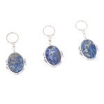 Зеркало брелок карманное двухстороннее из натурального камня Лазурит Stone Mirrors варинант исполнения - 4 | Loft Concept в Твери