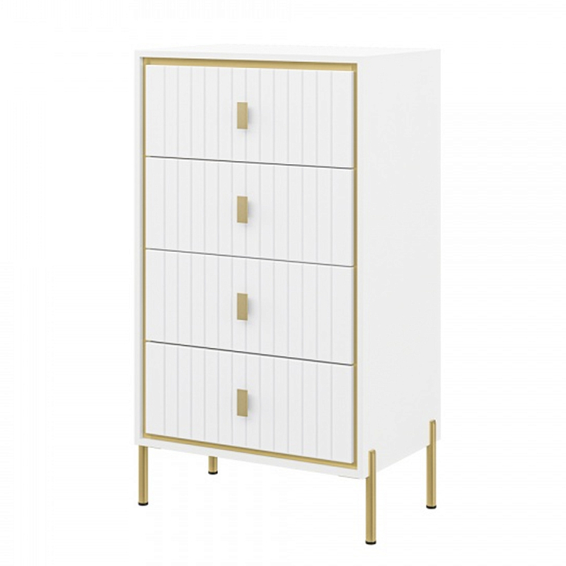Комод белый высокий с ящиками Antique Order Белый Золотой в Твери | Loft Concept 
