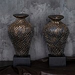 Вазы «Парные» на деревянных основаниях варинант исполнения - 1 | Loft Concept в Твери