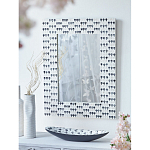 Прямоугольное зеркало с инкрустацией раковинами устриц Mother оf Pearl Facets варинант исполнения - 6 | Loft Concept в Твери