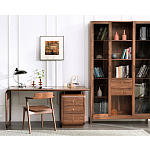 Стол рабочий округлой формы с 3-мя ящиками  Working Moonnut Table варинант исполнения - 1 | Loft Concept в Твери