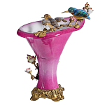 Ваза розового цвета из фарфора с птичкми и цветущими ветвями Garden of Eden варинант исполнения - 2 | Loft Concept в Твери