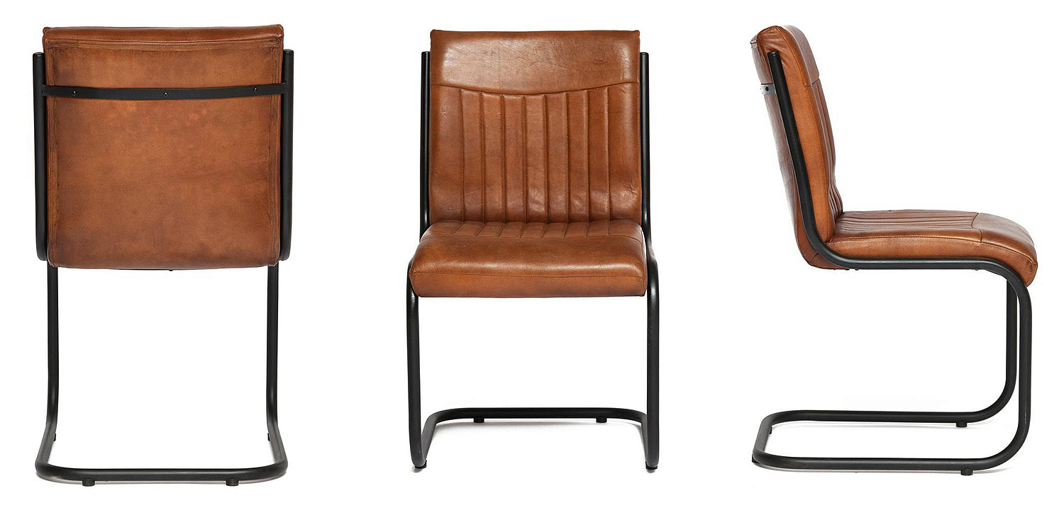 Стул из кожи буйвола Industrial leather chair Стул из кожи буйвола Industrial leather chair - Loft-Concept в Твери