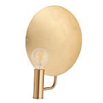 Бра с золотым круглым отражателем и открытой лампой Sun Glow Disc варинант исполнения - 2 | Loft Concept в Твери