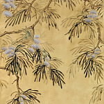 Обои ручная роспись Silk Tree Original colourway on Gold Bullion gilded paper варинант исполнения - 1 | Loft Concept в Твери
