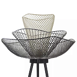 Торшер с трехъярусным плафоном из металлической сетки Metal Mesh Floor Lamp варинант исполнения - 5 | Loft Concept в Твери