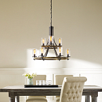 Люстра с цилиндрическим плафонами из толстого волнистого стекла в индустриальном стиле Feiss варинант исполнения - 7 | Loft Concept в Твери