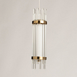 Подвесной светильник с цилиндром из прозрачных стеклянных трубок Nembus варинант исполнения - 3 | Loft Concept в Твери