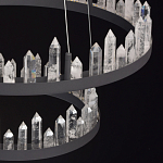 Люстра с двумя кольцами черного цвета с хрустальными элементами QUARTZ CRYSTAL варинант исполнения - 12 | Loft Concept в Твери