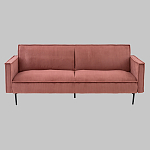 Диван современный вельветовый прямой Worcester Коралл варинант исполнения - 2 | Loft Concept в Твери