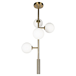 Люстра на штанге с 4-мя белыми шарообразными плафонами Bubble Chandelier варинант исполнения - 2 | Loft Concept в Твери