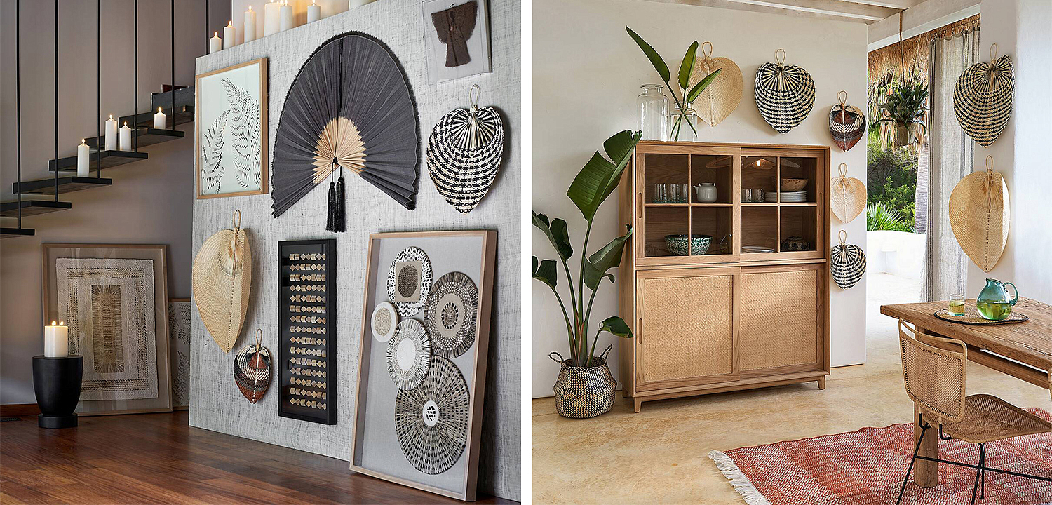 Аксессуар на стену Wicker Bamboo Fan Аксессуар на стену Wicker Bamboo Fan - Loft-Concept в Твери