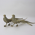 Статуэтка бронзовая пара Фазаны золотые Bronze Birds варинант исполнения - 1 | Loft Concept в Твери