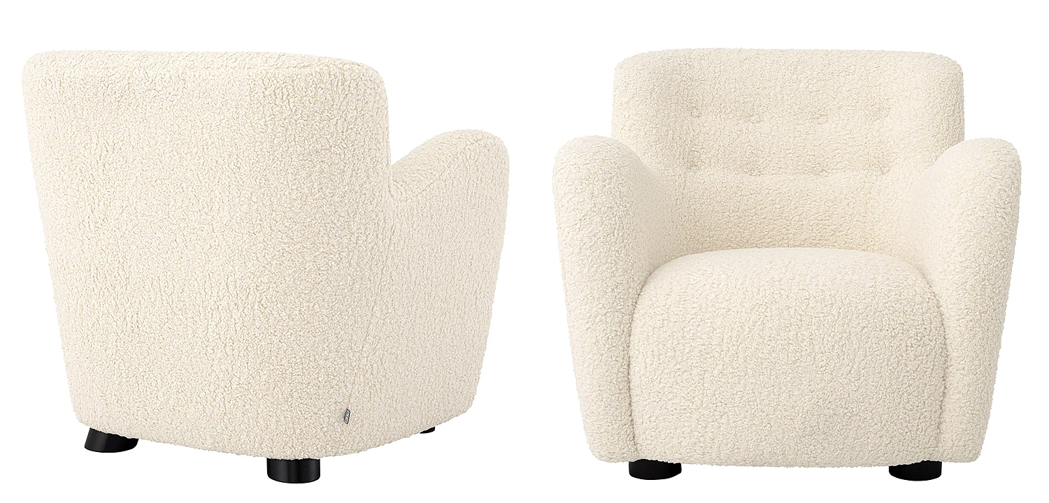 Кресло Eichholtz Chair Bixby White Кресло Eichholtz Chair Bixby White - Loft-Concept в Твери