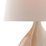 Настольная лампа на прозрачным основании с тканевым конусообразным абажуром Cream варинант исполнения - 1 | Loft Concept в Твери