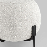 Пуф в ткани букле молочного цвета Pikelet варинант исполнения - 3 | Loft Concept в Твери