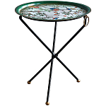 Круглый приставной столик складной Chinoiserie Blooming Garden Side Table варинант исполнения - 1 | Loft Concept в Твери