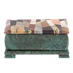 Шкатулка с мозаикой из натуральных камней Stone Casket варинант исполнения - 4 | Loft Concept в Твери