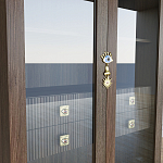 Дизайнерский шкаф витрина Elsa Dreams Walnut с 4-мя ящиками варинант исполнения - 5 | Loft Concept в Твери