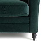 Кресло с обивкой из хлопкового велюра Porter Green Armchair варинант исполнения - 5 | Loft Concept в Твери