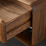 Прикроватная деревянная тумба с ящиком и нишей для хранения Moon Walnut Furniture варинант исполнения - 5 | Loft Concept в Твери