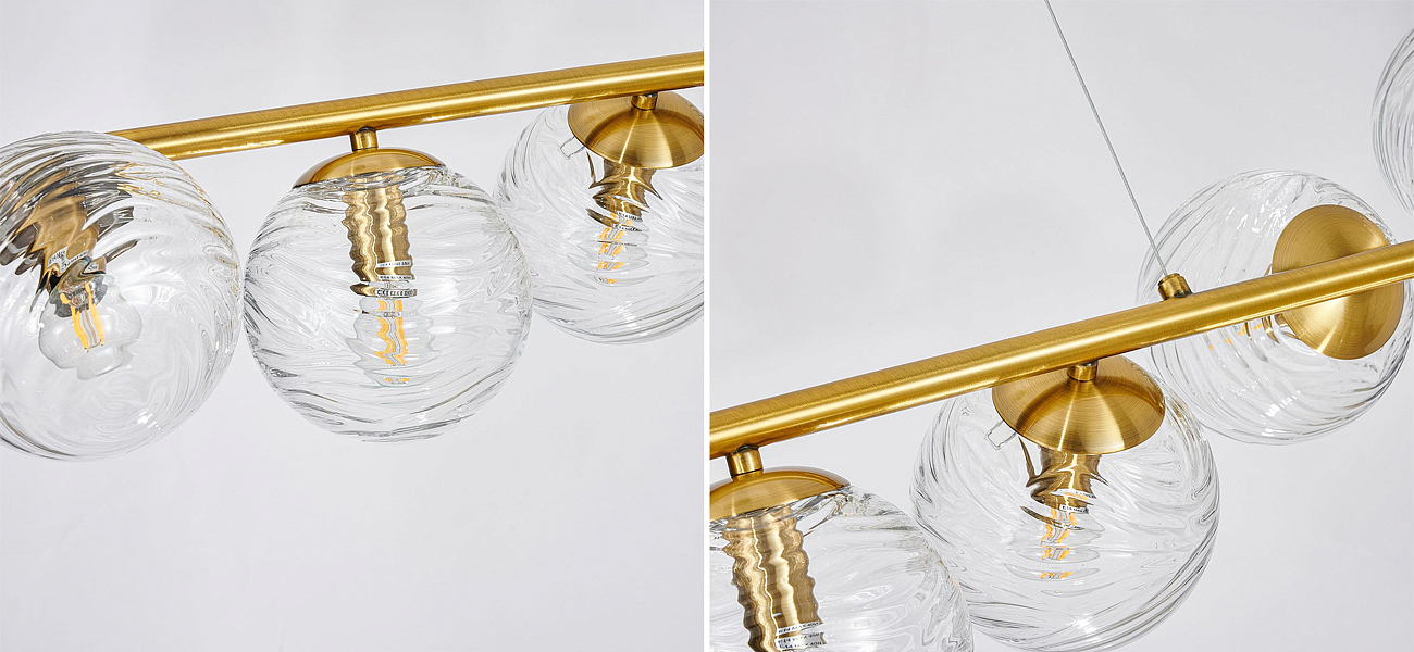 Люстра Perforated Glass Bubbles 8 ламп Люстра Perforated Glass Bubbles 8 ламп - Loft-Concept в Твери