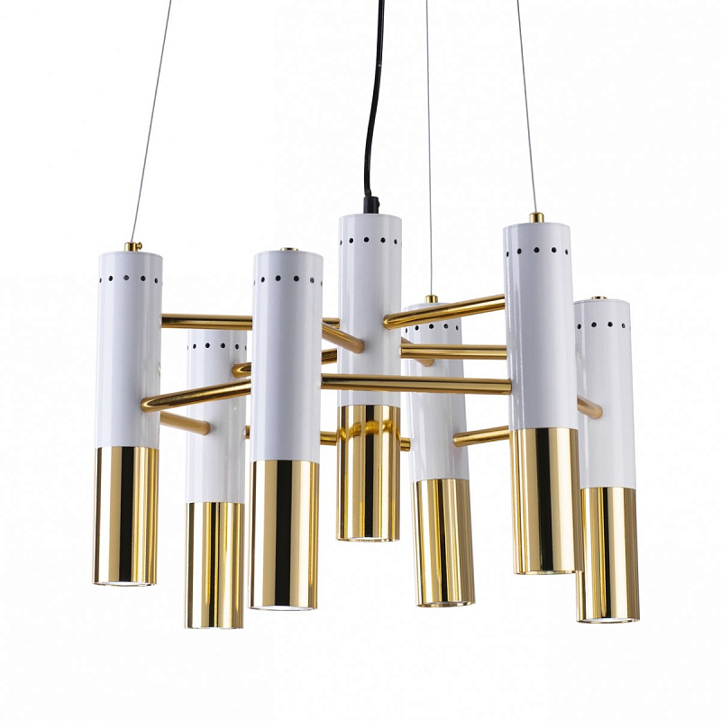 Люстра IKE Delightfull Pendant 7 Глянцевое золото Белый в Твери | Loft Concept 