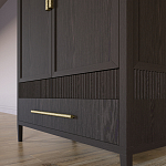 Шкаф платяной Primo с выдвижными ящиками шпон Темный орех варинант исполнения - 6 | Loft Concept в Твери