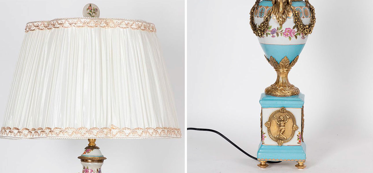 Настольная лампа фарфоровая с бронзовыми элементами Jocelyn - Loft-Concept в Твери