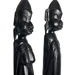 Комплект из 2-х деревянных статуэток Asmat Tall Statuettes Black варинант исполнения - 3 | Loft Concept в Твери