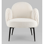 Полукресло Wave Stripes букле белый варинант исполнения - 4 | Loft Concept в Твери