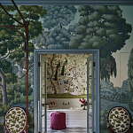 Обои ручная роспись Malmaison Special Colourway on Auguste scenic paper варинант исполнения - 2 | Loft Concept в Твери