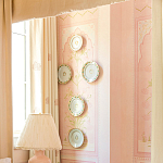 Обои ручная роспись Jharokha Arches Original colourway on pink painted Xuan paper варинант исполнения - 5 | Loft Concept в Твери