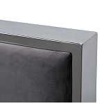 Кровать двуспальная серая с высоким мягким изголовьем Heart of the Bedroom варинант исполнения - 2 | Loft Concept в Твери