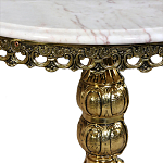 Стол круглый с мраморной столешницей Coffee De Bronze варинант исполнения - 1 | Loft Concept в Твери