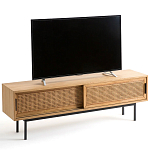 ТВ-тумба с плетеным декором Tate Wicker TV Stand варинант исполнения - 6 | Loft Concept в Твери