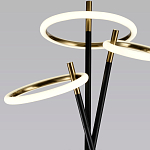 Торшер с 3-мя круглыми светодиодными лампами на черной триноге Underlining варинант исполнения - 3 | Loft Concept в Твери