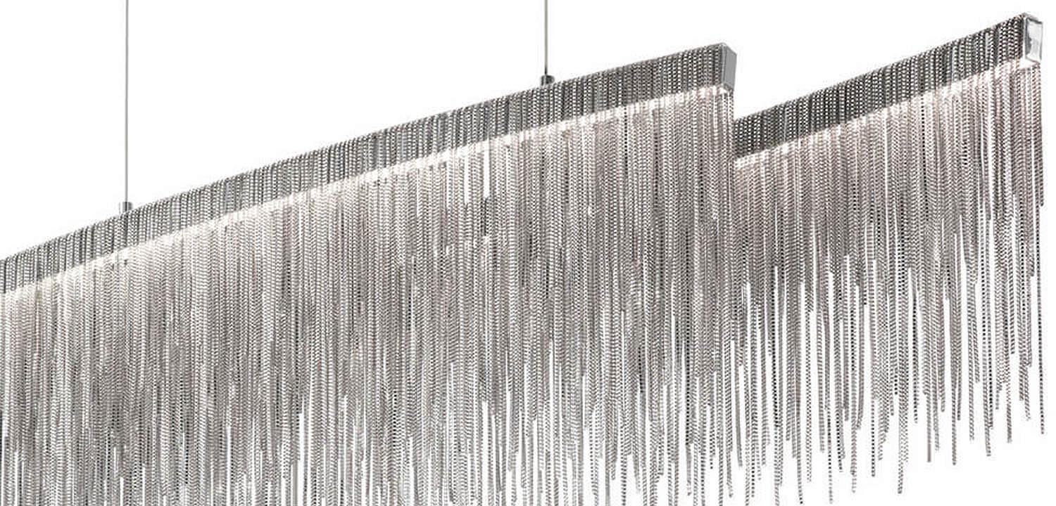 Люстра Atlantis Chain Chandelier Line Chrome Люстра Atlantis Chain Chandelier Line Chrome - Loft-Concept в Твери