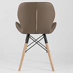 Стул с коричневым сиденьем из экокожи JEROEN варинант исполнения - 4 | Loft Concept в Твери