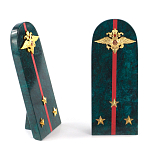 Сувенир Погон МВД из натурального камня змеевик Souvenir Epaulets варинант исполнения - 3 | Loft Concept в Твери