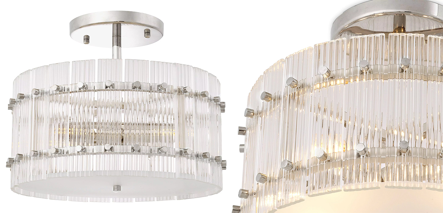 Потолочный светильник Eichholtz Ceiling Lamp Ruby Round Nickel Потолочный светильник Eichholtz Ceiling Lamp Ruby Round Nickel - Loft-Concept в Твери